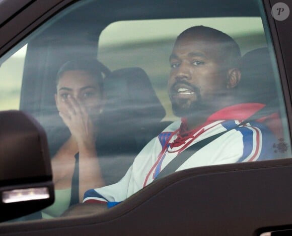 Exclusif - Premières photos de Kim Kardashian et son mari Kanye West ensemble à Cody depuis les rumeurs de divorce.