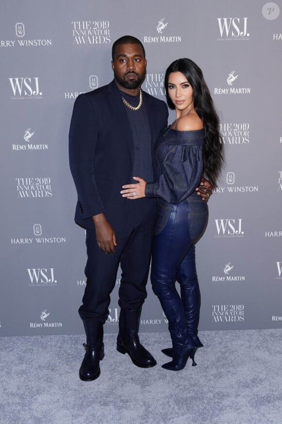 Kanye West et sa femme Kim Kardashian - Les célébrités lors de la soirée WSJ Innovators Awards au musée d'Art Moderne à New York, le 6 novembre 2019.