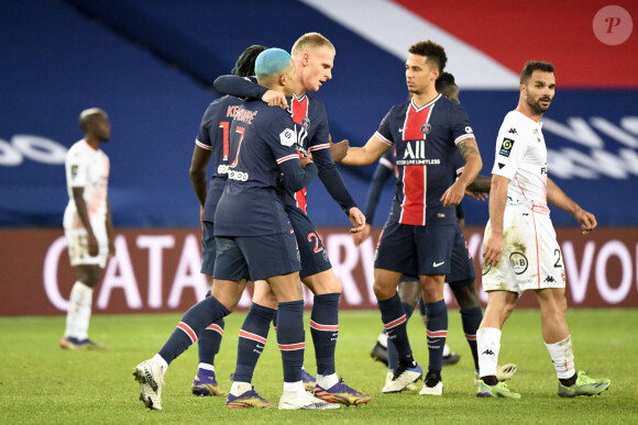 Kylian Mbappé lors du match de football PSG - Lorient (2-0) en ligue 1 Uber Eats au Parc des Princes à Paris le 16 décembre 2020. © FEP / Panoramic / Bestimage