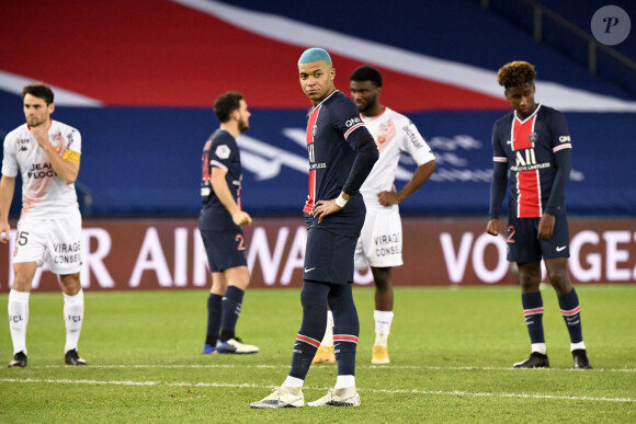 Kylian Mbappé lors du match de football PSG - Lorient (2-0) en ligue 1 Uber Eats au Parc des Princes à Paris le 16 décembre 2020. © FEP / Panoramic / Bestimage