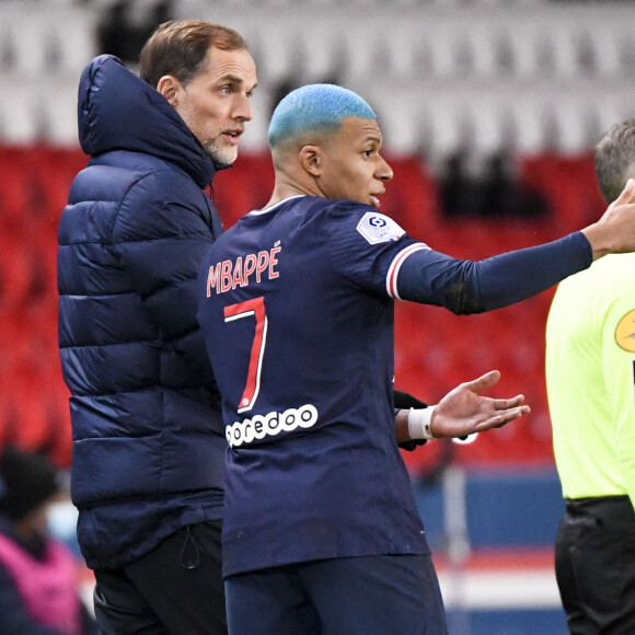 Kylian Mbappé lors du match de football PSG - Lorient (2-0) en ligue 1 Uber Eats au Parc des Princes à Paris le 16 décembre 2020. © FEP / Panoramic / Bestimage