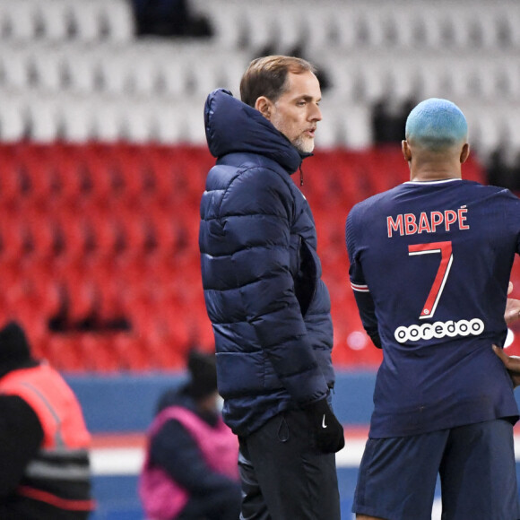 Kylian Mbappé lors du match de football PSG - Lorient (2-0) en ligue 1 Uber Eats au Parc des Princes à Paris le 16 décembre 2020. © FEP / Panoramic / Bestimage