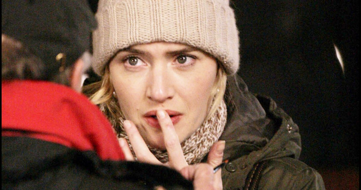 Kate Winslet sur le tournage du film The Holiday à Londres