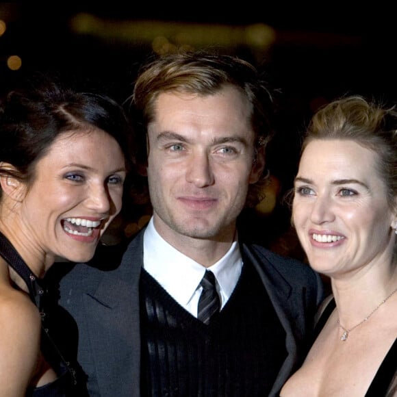 Cameron Diaz, Jude Law et Kate Winslet - Première du film "The Holiday" à Londres.