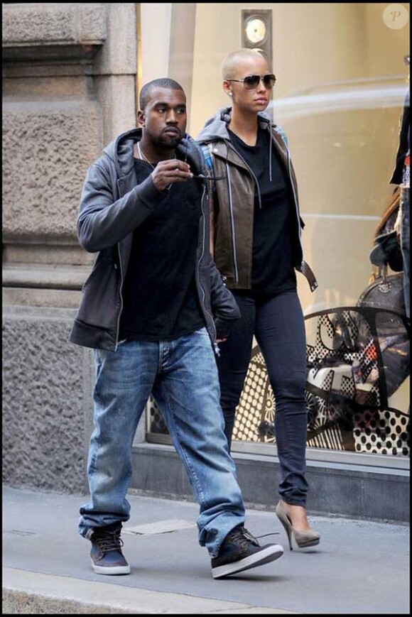 Kanye West et sa chérie Amber Rose déjeunent avant d'aller faire du shopping