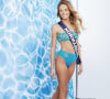 Amandine Petit, Miss Normandie, en bikini pour l'élection de Miss France 2021.