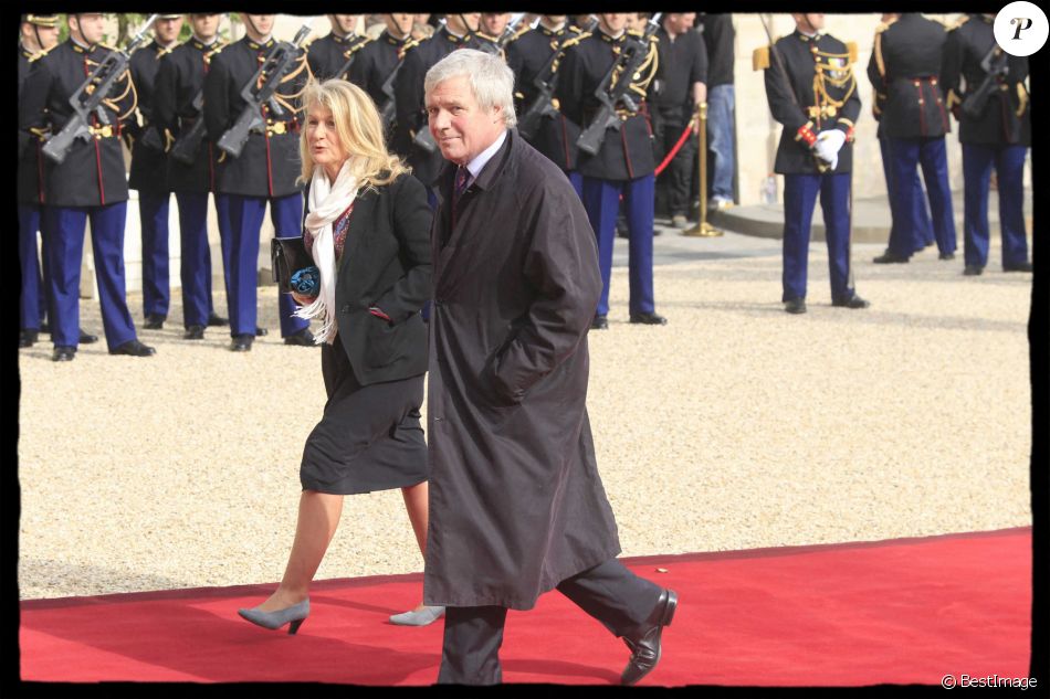 Bruno Masure - Cérémonie de passation de pouvoir au Palais de l'Elysée. Le 15 mai 2012.