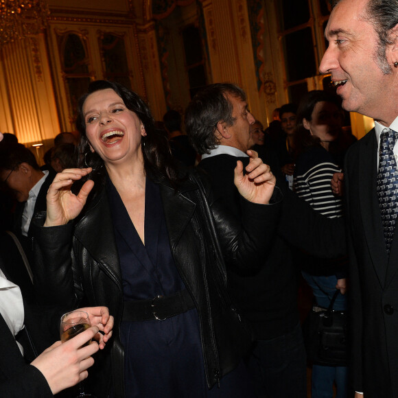 Exclusif - Paolo Sorrentino, Juliette Binoche et sa fille Hannah Magimel - Juliette Binoche reçoit le "French Cinema Award Unifrance" au Ministère de la Culture à Paris, le 19 janvier 2018. © Veeren/Bestimage