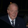 Le roi Juan Carlos d'Espagne à son arrivée aux obsèques de l'homme d'affaires mexicain Placido Arango à Madrid. Le 17 février 2020