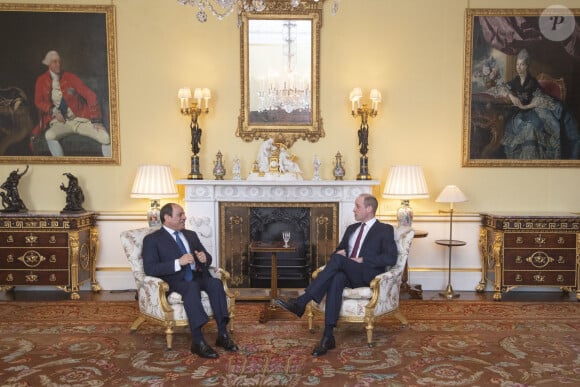 Le président de l'Egypte Abdel Fattah al-Sissi - Le prince William, duc de Cambridge, reçoit des chefs d'état de l'Afrique au palais Saint James à Londres le 21 janvier 2020.