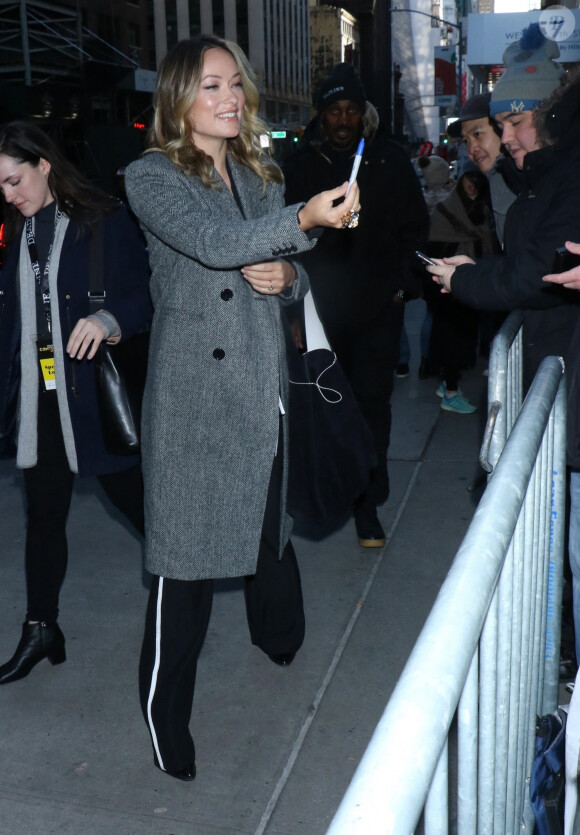 Olivia Wilde - Les célébrités quittent les nominations des Directors Guild of America à New York, le 7 décembre 2019.