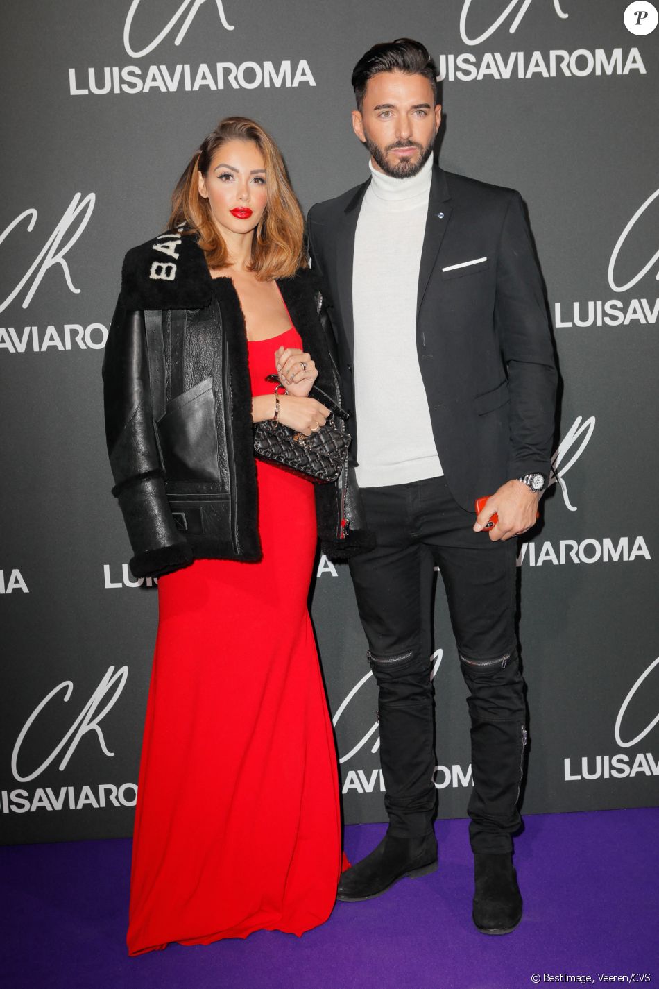 Nabilla Benattia et son fiancé Thomas Vergara - Lancement du 13ème CR Fashion Book de Carine Roitfeld en collaboration avec LuisaViaRoma à la Monnaie de Paris, le 1er octobre 2018. © Veeren/CVS/Bestimage