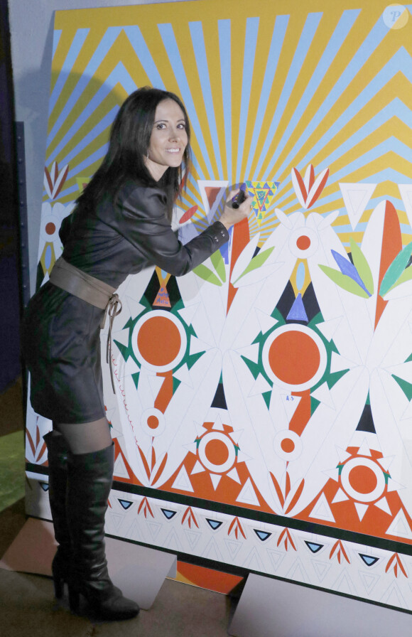 Fabienne Carat - Lancement de la collection de mouchoirs "Lotus by MIKA" à l'Atelier des Lumières à Paris. Le 1er octobre 2020 © Christophe Aubert via Bestimage