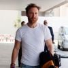 Exclusif - Le DJ David Guetta est arrivé à Barcelone en provenance de Dubaï pour une escale avant de rejoindre Ibiza en jet privé le 31 mai 2018. 