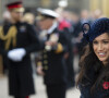 Le prince Harry, duc de Sussex, et Meghan Markle, duchesse de Sussex, assistent au 'Remembrance Day', une cérémonie d'hommage à tous ceux qui sont battus pour la Grande-Bretagne, à Westminster Abbey, le 7 novembre 2019.