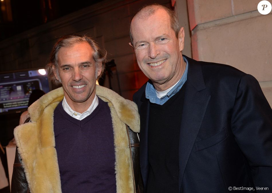 Paul Belmondo et Hubert Auriol - People à la présentation exclusive du Range Rover "EVOQUE Cabriolet" à la Maison Chapal à Paris. Le 28 janvier 2016 © Veeren / Bestimage