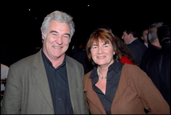 Georges Pernoud et sa femme Monique à la soirée de lancement de la Fondation France Télévision au Quai Branly à Paris.