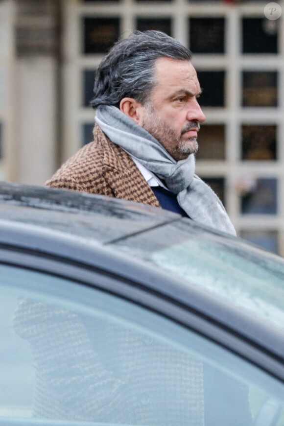 Yves Camdeborde - Obsèques de Sébastien Demorand à la Coupole du crématorium du cimetière du Père-Lachaise à Paris, France, le 31 janvier 2020.