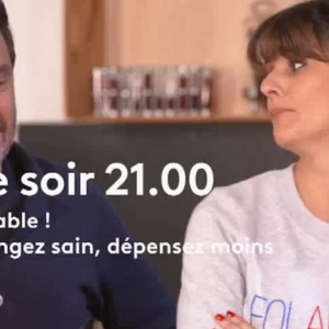 Faustine Bollaert et Yves Camdeborde dans "À table", sur France 2 - 2019