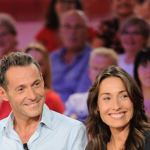 Exclusif - Julien Boisselier et Annelise Hesme - Enregistrement de l'émission "Vivement dimanche" au studio Gabriel à Paris. Le 17 septembre 2018. © Guillaume Gaffiot/Bestimage