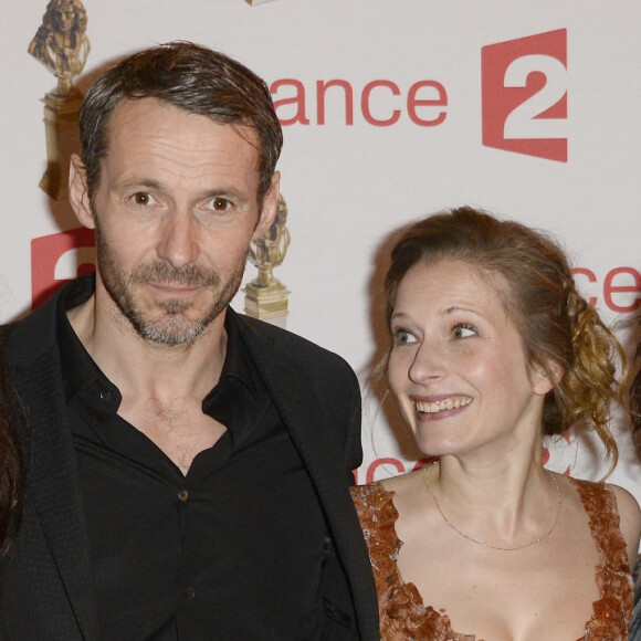 Chloé Lambert, Julien Boisselier, Ophélia Kolb et Raphaëline Goupilleau - Soirée de la 28e Nuit des Molières au théâtre des Folies Bergère à Paris. Le 23 mai 2016. © Coadic Guirec / Bestimage