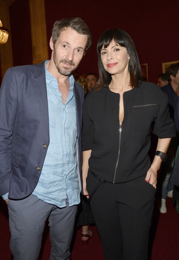 Julien Boisselier et Mathilda May - Générale de la pièce "Open Space" au théâtre de Paris. Le 11 mai 2015.