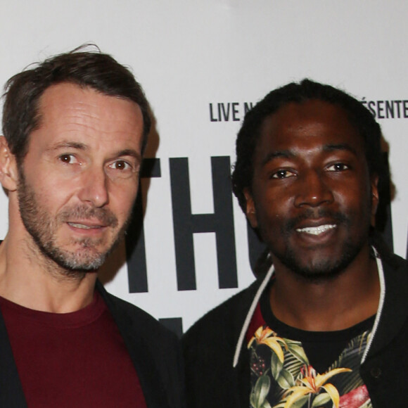 Julien Boisselier et Noom Diawara - People à la générale du spectacle de Thomas Ngijol au Théatre Dejazet à Paris. Le 27 octobre 2014.