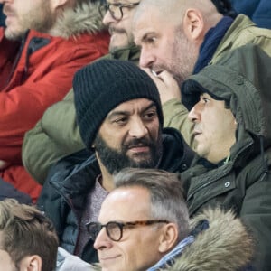 Ramzy Bedia dans les tribunes du Parc des Princes lors du match de ligue des champions de l'UEFA opposant le Paris Saint-Germain à Liverpool FC à Paris, France, le 28 novembre 2018. Le PSG a gagné 2-1. © Cyril Moreau/Bestimage