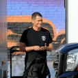 Exclusif - Rob Lowe endosse le costume de pompier sur le tournage de la série "9-1-1: Lone Star" à Los Angeles, le 21 janvier 2020.