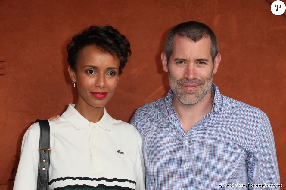Sonia Rolland et son compagnon Jalil Lespert au village lors des internationaux de tennis de Roland Garros à Paris, le 10 juin 2018. © Moreau-Jacovides/Bestimage