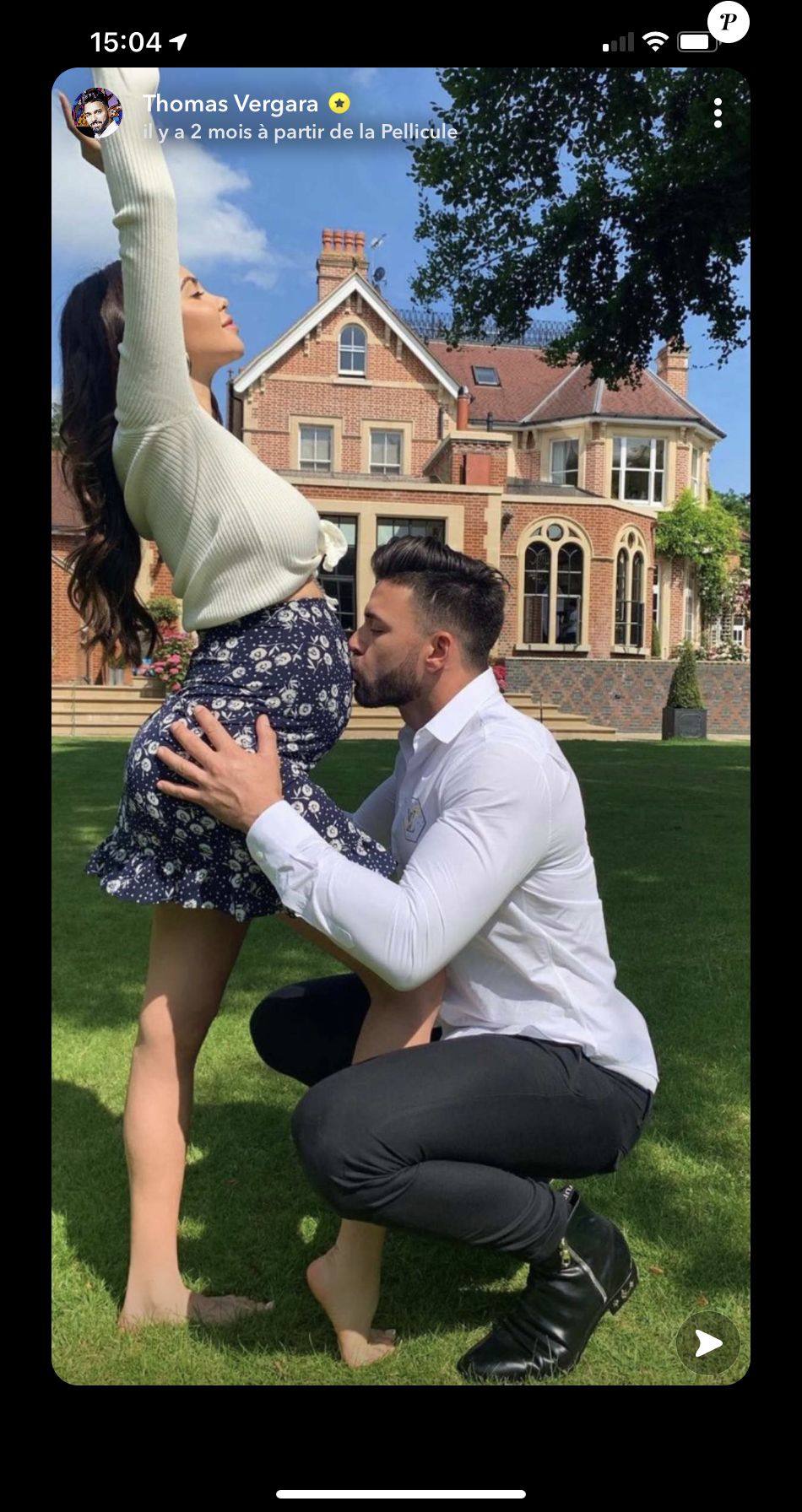 Thomas Vergara partage des photos de son couple avec Nabilla pour leur huit ans d'amour - Snapchat, 13 janvier 2021