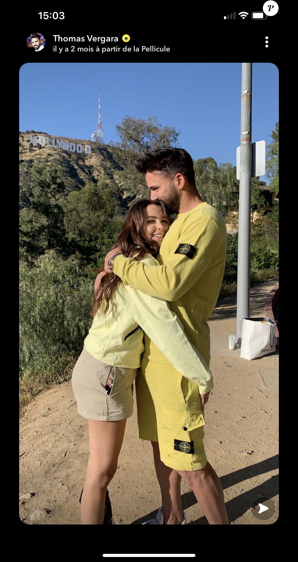 Thomas Vergara partage des photos de son couple avec Nabilla pour leur huit ans d'amour - Snapchat, 13 janvier 2021