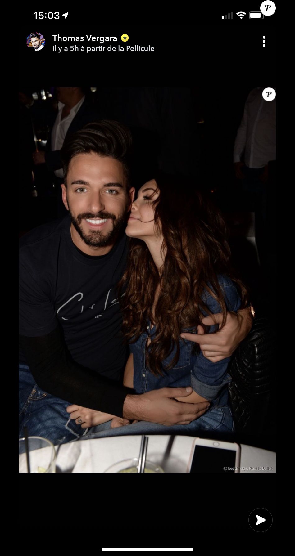 Thomas Vergara partage des photos de son couple avec Nabilla pour leur huit ans d'amour - Snapchat, 13 janvier 2021