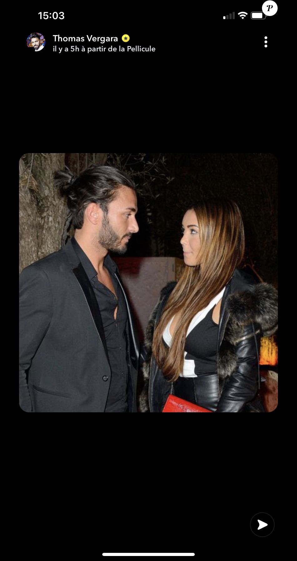 Thomas Vergara partage des photos de son couple avec Nabilla pour leur huit ans d'amour - Snapchat, 13 janvier 2021