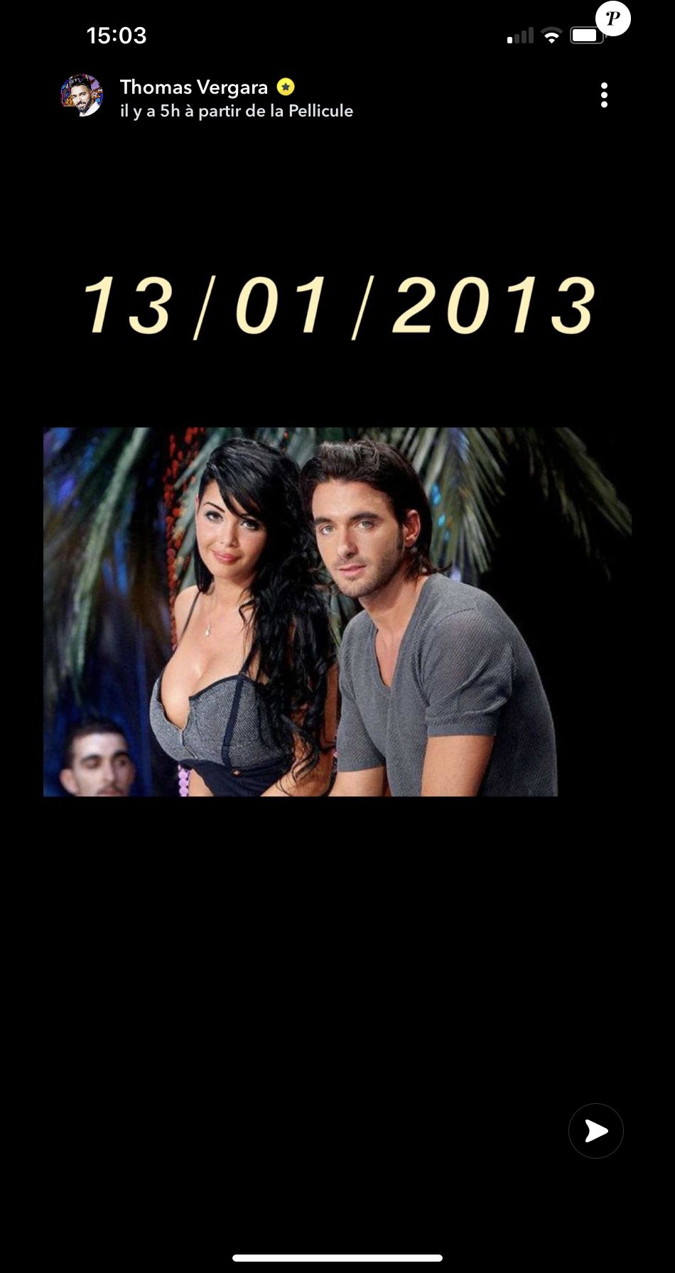 Thomas Vergara partage des photos de son couple avec Nabilla pour leur huit ans d'amour - Snapchat, 13 janvier 2021