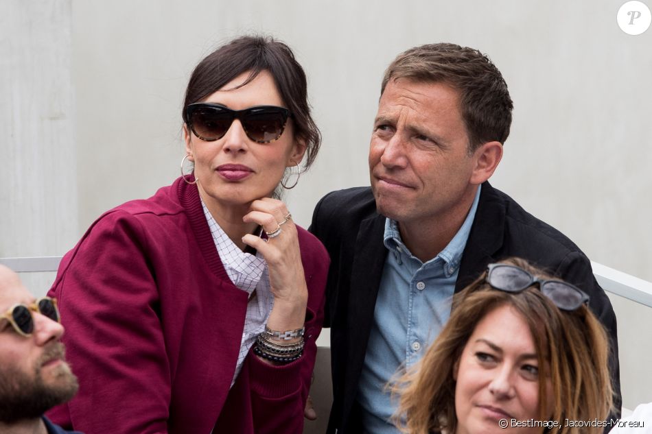 Géraldine Maillet et son compagnon Daniel Riolo - Les célébrités dans les tribunes des Internationaux de France de Tennis de Roland Garros 2019 à Paris, France, le 29 mai 2019. © Jacovides-Moreau/Bestimage
