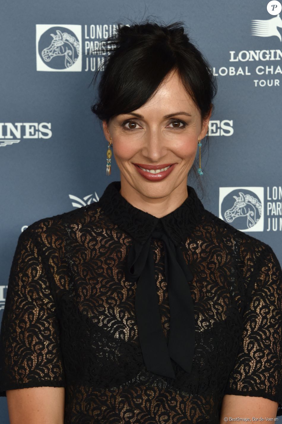 Exclusif - Géraldine Maillet - Photocall lors du Longines Paris Eiffel Jumping au Champ de Mars à Paris, le 7 juillet 2018. © Borde-Veeren/Bestimage