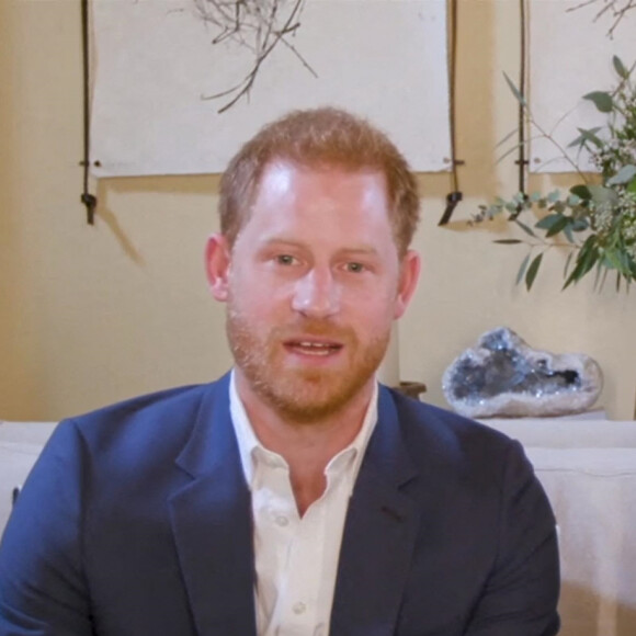 Le prince Harry, duc de Sussex, et Meghan Markle, duchesse de Sussex en interview pour l'émission Engineering A Better World TIME100, le 20 octobre 2020