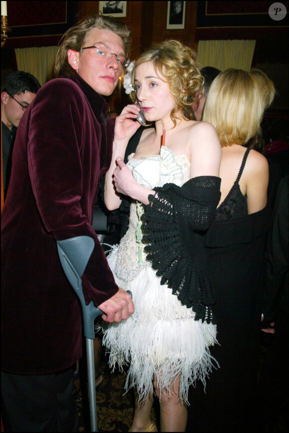Guillaume et Julie Depardieu - Arrivée au Fouquet's - soirée des Cesars en 2004. 