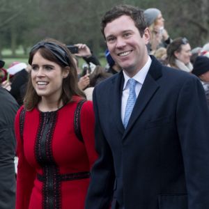 La princesse Eugénie d'York et son mari Jack Brooksbank - La famille royale britannique se rend à la messe de Noël à l'église Sainte-Marie-Madeleine à Sandringham.