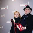 Claude Rich et sa femme Catherine Renaudin - 38e Cérémonie des César au théâtre du Châtelet à Paris. Le 22 février 2013.