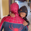M. Pokora, déguisé en Spider-Man, surprend son neveu Layvin (le fils de Liz Milian, la petite soeur de Christina Milian) pour son anniversaire.