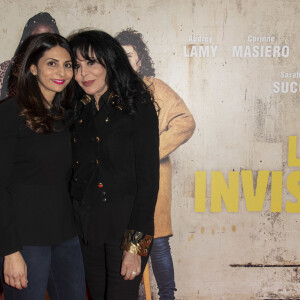 Exclusif - Yamina Benguigui (co-productrice) avec sa fille Liza Benguigui (productrice déléguée) - Projection privée du film "Les Invisibles" au cinéma Elysées Biarritz à Paris, France, le 14 février 2019. © Pierre Perusseau/Bestimage