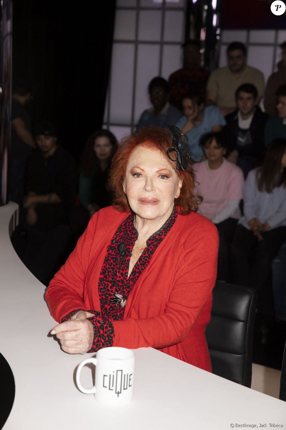 Exclusif - Régine - Enregistrement de l'émission "Clique" présentée par M. Achour sur Canal Plus à Issy-les-Moulineaux le 6 février 2020. © Jack Tribeca/Bestimage