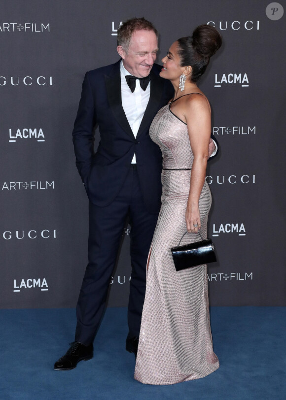 Francois-Henri Pinault et sa femme Salma Hayek Pinault au photocall de la soirée "2019 LACMA Art + Film Gala" au Los Angeles County Museum of Art. Los Angeles.