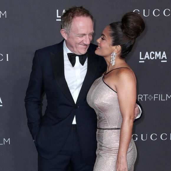 Francois-Henri Pinault et sa femme Salma Hayek Pinault au photocall de la soirée "2019 LACMA Art + Film Gala" au Los Angeles County Museum of Art. Los Angeles.