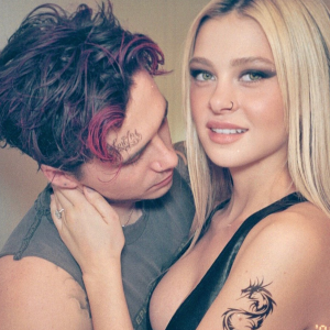 Brooklyn Beckham et sa fiancée Nicola Ann Peltz. Novembre 2020.