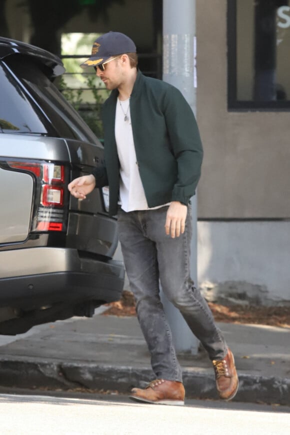 Exclusif - Ryan Gosling est allé déjeuner au restaurant Little Dom dans le quartier de Los Feliz à Los Angeles, le 7 octobre 2019