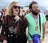 La chanteuse Adele et son compagnon Simon Konecki - Festival Glastonbury 2015, le 28 juin 2015.