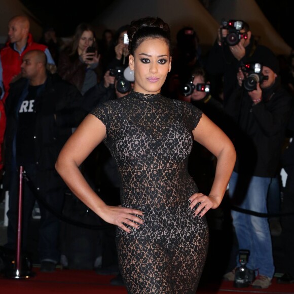 Amel Bent à la 15e édition des NRJ Music Awards à Cannes, le 14 décembre 2013.